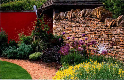 别墅花园装修如何选择屏障和边界材料 —石块