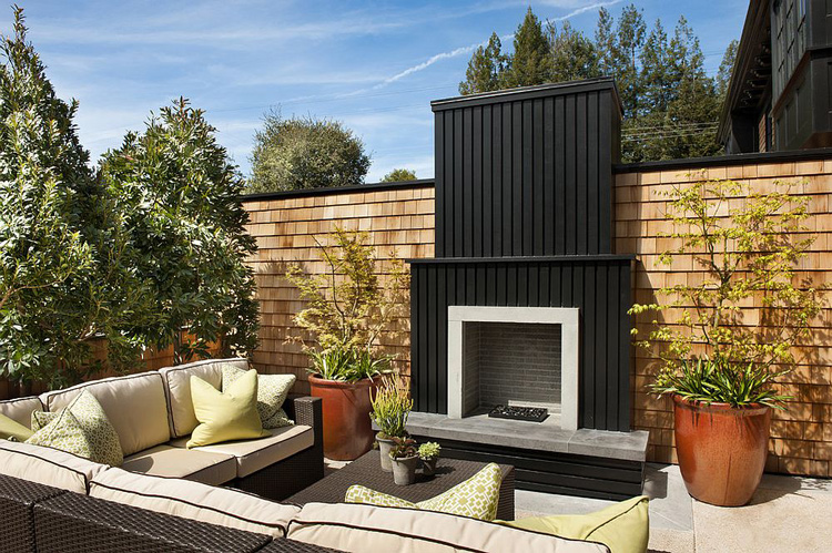 16款大气的壁炉别墅庭院设计案例 (13)-成都一方园林绿化公司
