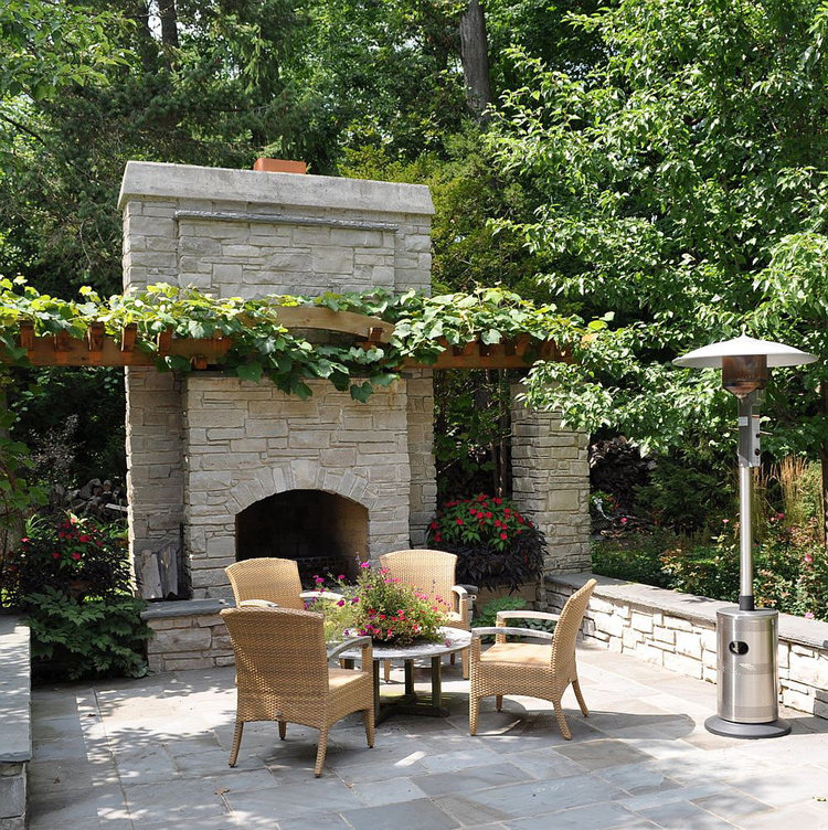 16款大气的壁炉别墅庭院设计案例 (3)-成都一方园林绿化公司