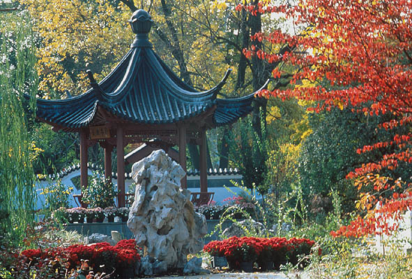 中式小别墅花园景观设计-成都一方园林