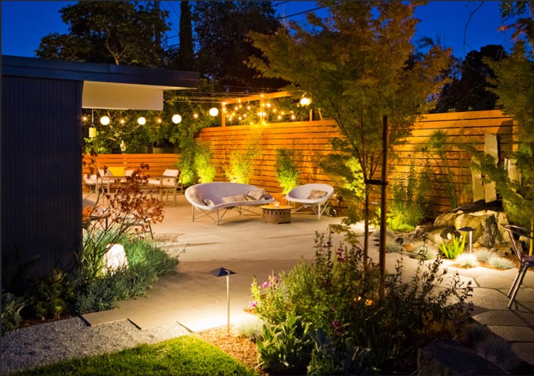 小别墅花园设计实景图现代风格（3）-成都一方园林绿化公司