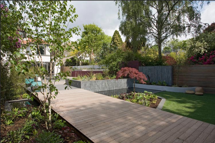 小别墅花园设计实景图现代风格（4）-成都一方园林绿化公司