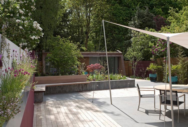 小别墅花园设计实景图现代风格（5）-成都一方园林绿化公司