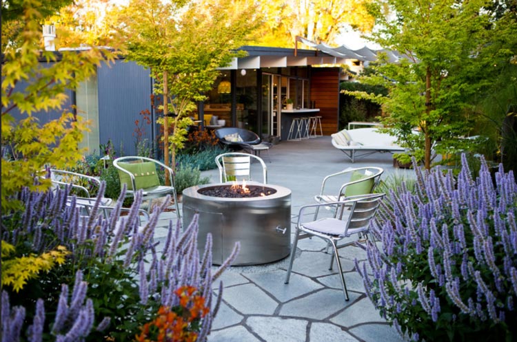 小别墅花园设计实景图现代风格（8）-成都一方园林绿化公司