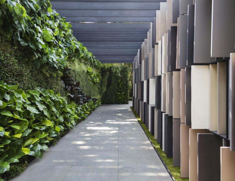 巴西圣保罗现代风别墅花园实景图片案例（2）-成都一方园林绿化公司