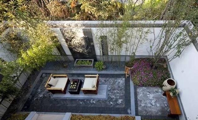 长方形别墅花园设计_12个联排别墅长方形花园设计图片