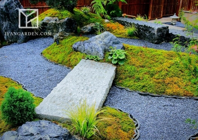 成都蔚蓝卡地亚日式别墅庭院景观设计实景图片案例-成都一方园林