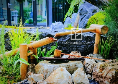 成都蔚蓝卡地亚日式别墅庭院景观设计实景图片雷竞技在线官网-成都一方园林