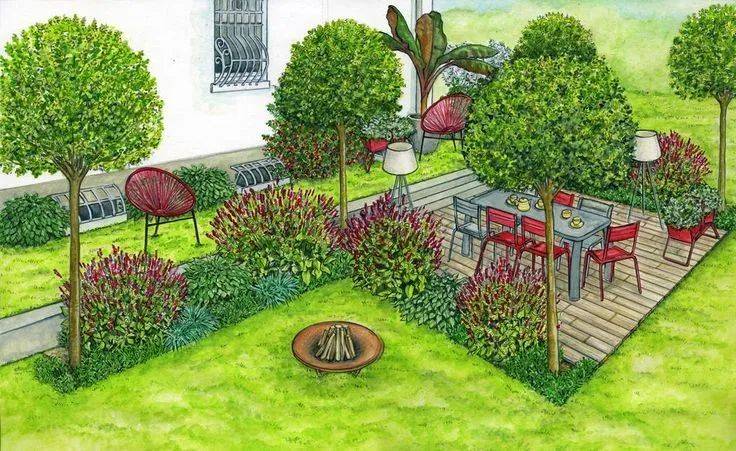 英式自然风别墅庭院设计方案-成都一方园林绿化公司-1
