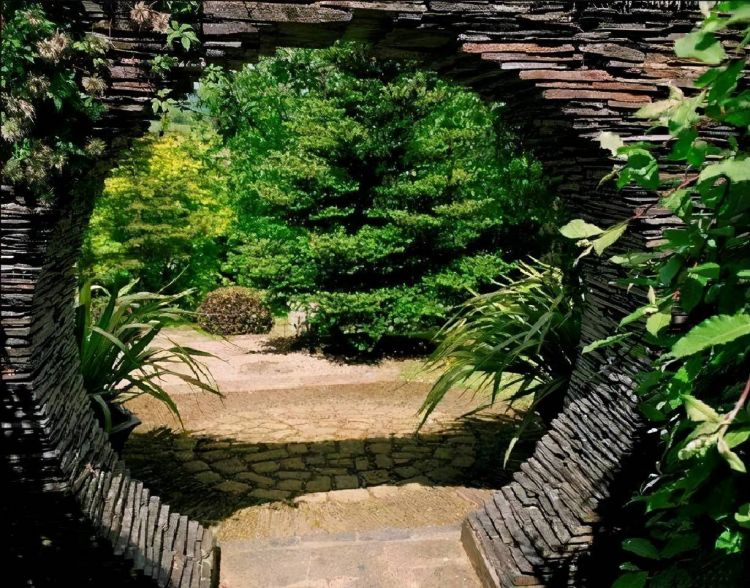 别墅庭院石头拱门-成都一方园林绿化公司-1