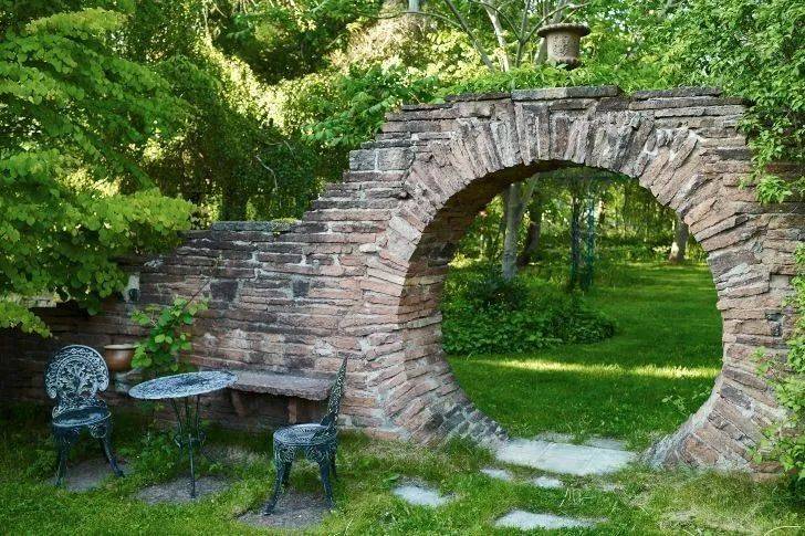 别墅庭院石头拱门-成都一方园林绿化公司-1