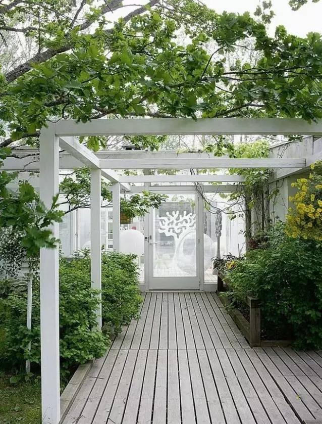 别墅庭院花架设计雷竞技在线官网-成都一方园林绿化公司-1